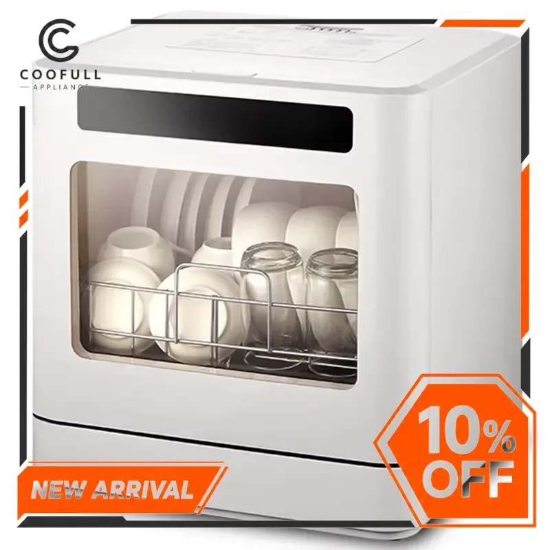 Mini Dishwasher Portable Countertop Automatic Smart Glass Washing Machine for Home Kitchen Commercial Industrial Desktop Use