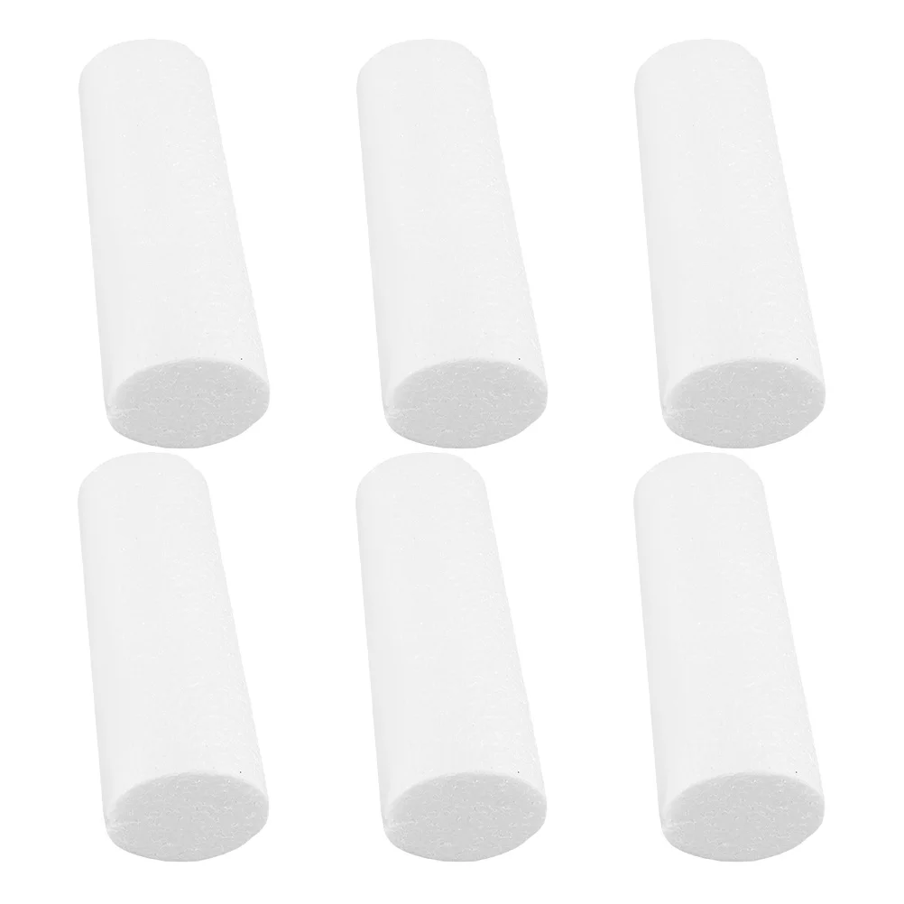 

6pcs Foam Cylinder 30X7Cm Lightweight Craft Rods For Diy Painting Sculpting Easy Clean Educational Spatial Thinking Tools Parts