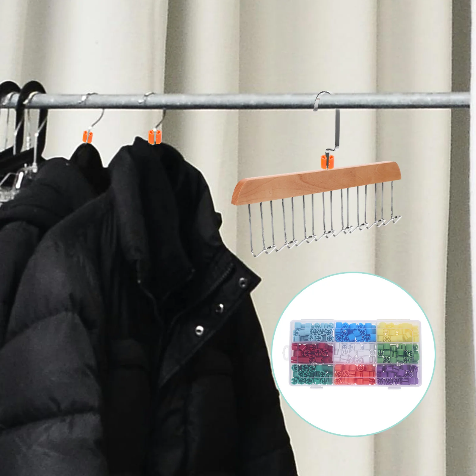 

405pcs Plastic Size Markers Clothes Hanger Size Tags Coding Hanger Marker For Wardrobe Organization Home Storage Closet Sorting