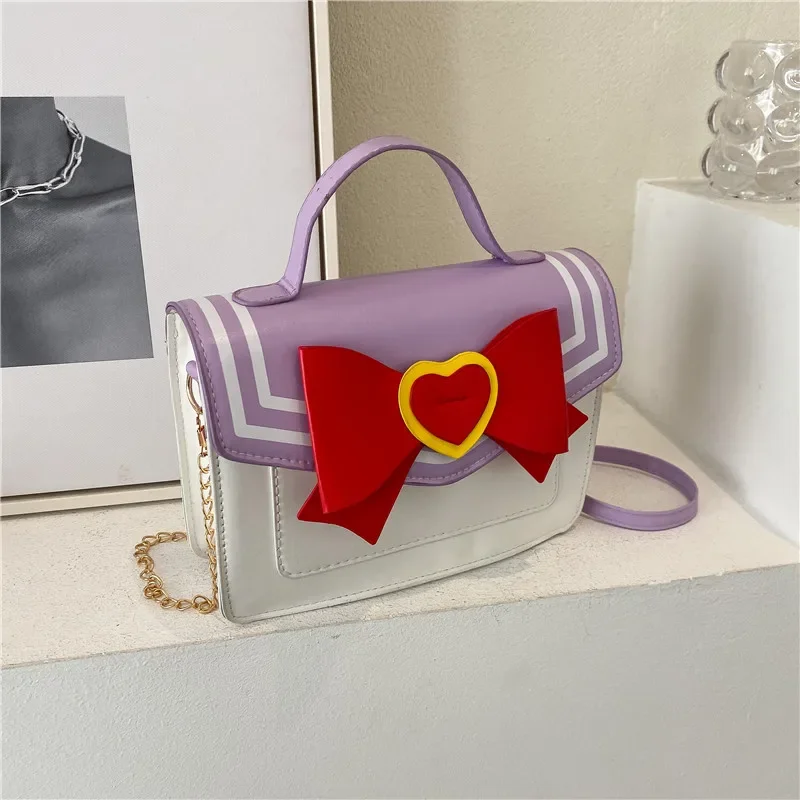 NEW Anime Sailor Moon Luna Ladies Handbag Cat Shape Chain Women Shoulder Bag Cosplay PU Leather Bag Girls Women Tote Bag