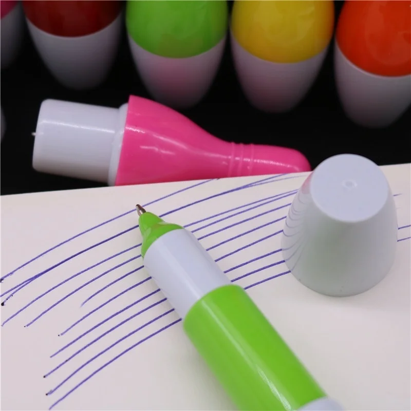 Unique Design New 5Pcs Kawaii Bowling Shaped Ballpoint Pen Creative Simulation Design Fun Student Gift School Stationery