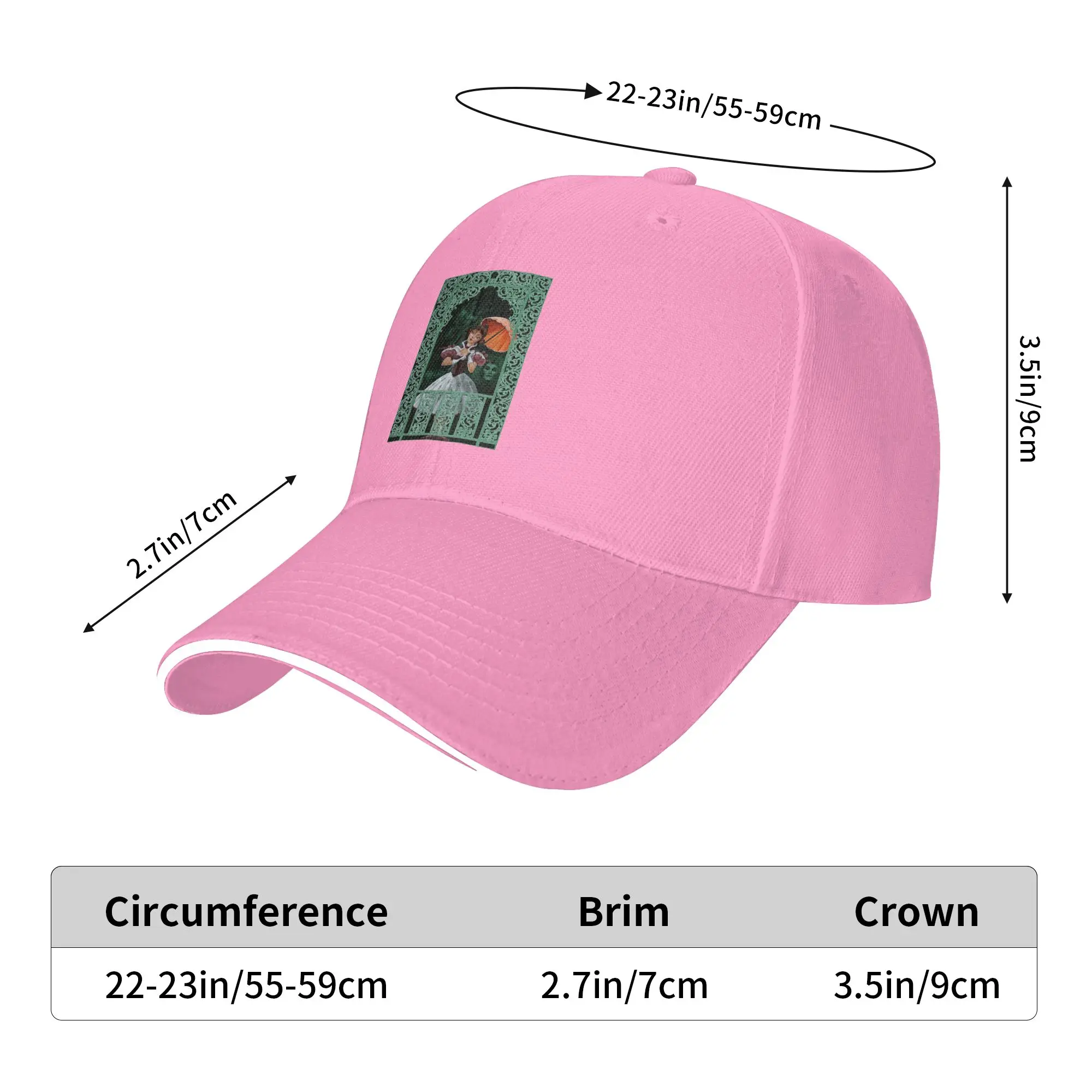 Gothic Vampire Halloween Haunted Mansion Cap Baseball Caps Adjustable Hat Hip Hop Summer Unisex Baseball Hats Customizable