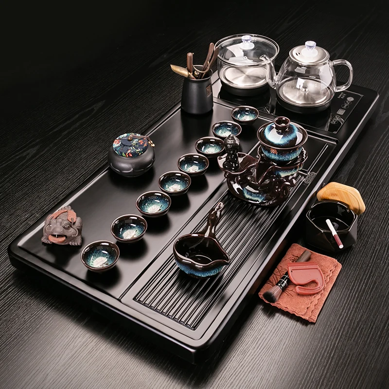 

Kitchen Japanese Tea Tray Serving Luxury Oil Wooden Decorative Table Tea Tray Chinese Afeteria Rustic Bandejas Home Products