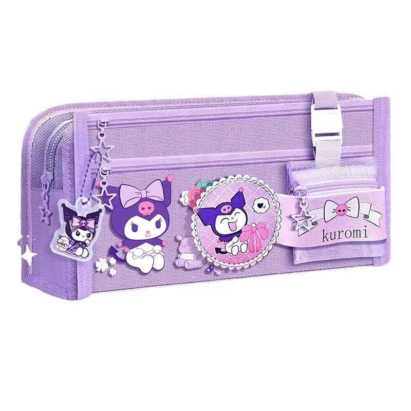 Sanrio  My Melody Anime Cinnamoroll Student Pen Bag Cute Cartoon Kuromi  Large Capacity Pencil Stationery Case Gifts for Kids