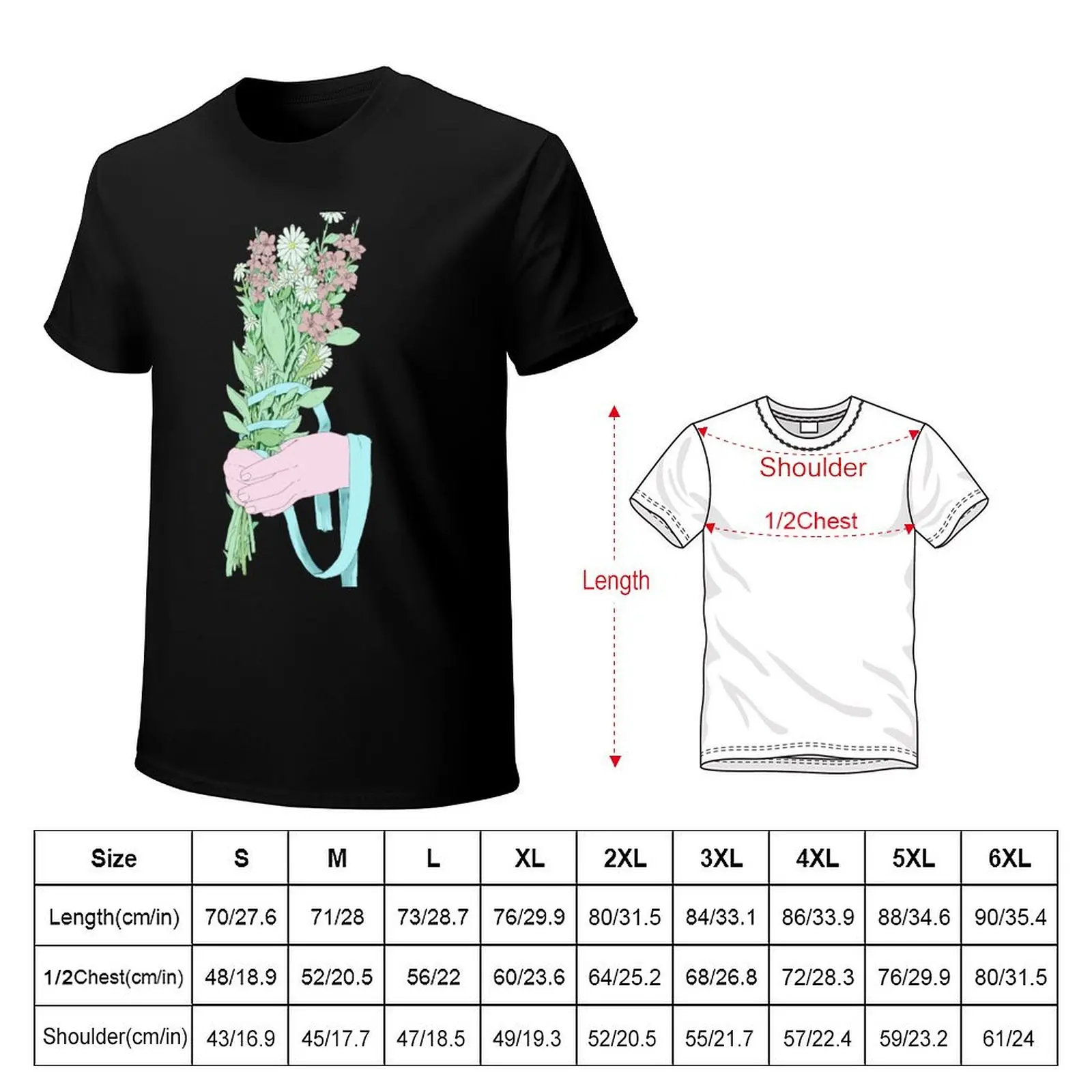 Bouquet (notext) T-Shirt cotton t shirts man 100% T-Shirt