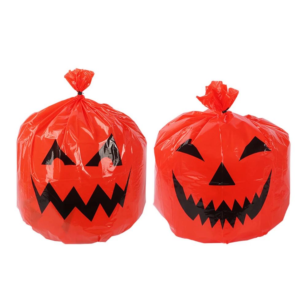 Große Halloween Kürbis Kunststoff Müll Blatt Taschen für zu Hause im Freien Herbst Garten Garten Dekoration Rasen tasche Halloween Party Requisiten – Detail 6