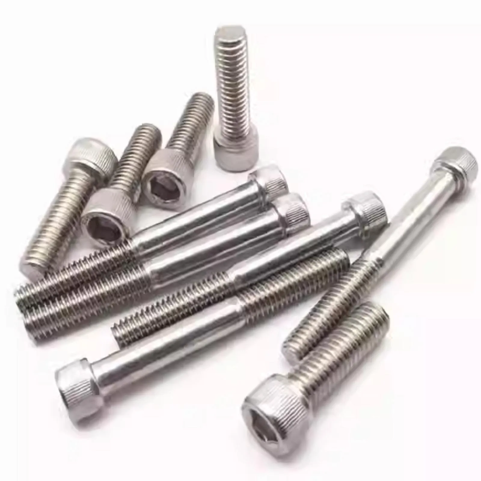 10pcs US Coarse UNC 1/4-20*L 304 A2-70 Stainless Steel Thread Hex Hexagon Socket Cap Allen Head Screw Bolt Length = 5/16