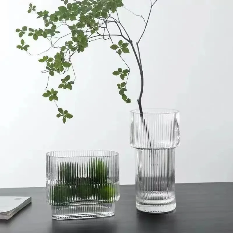 

Nordic Simple Vase Decorative Arrangement Living Room Home Transparent Flower Hydroponic Glass Bedroom Decorative