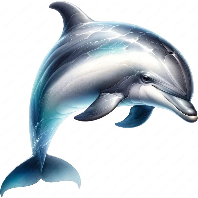 

T2140#Dolphin Self-Adhesive Stickers, Bedroom Entryway Living Room Porch Home Decoration Wall Stickers, Removable Stickers