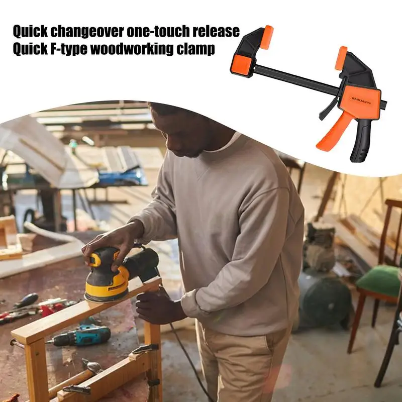 Bar Clamp For Woodworking Quick-Release Hand Clamp Spreader F Clamp Micro-Adjustment Handle For Stable Fixing Solutions In