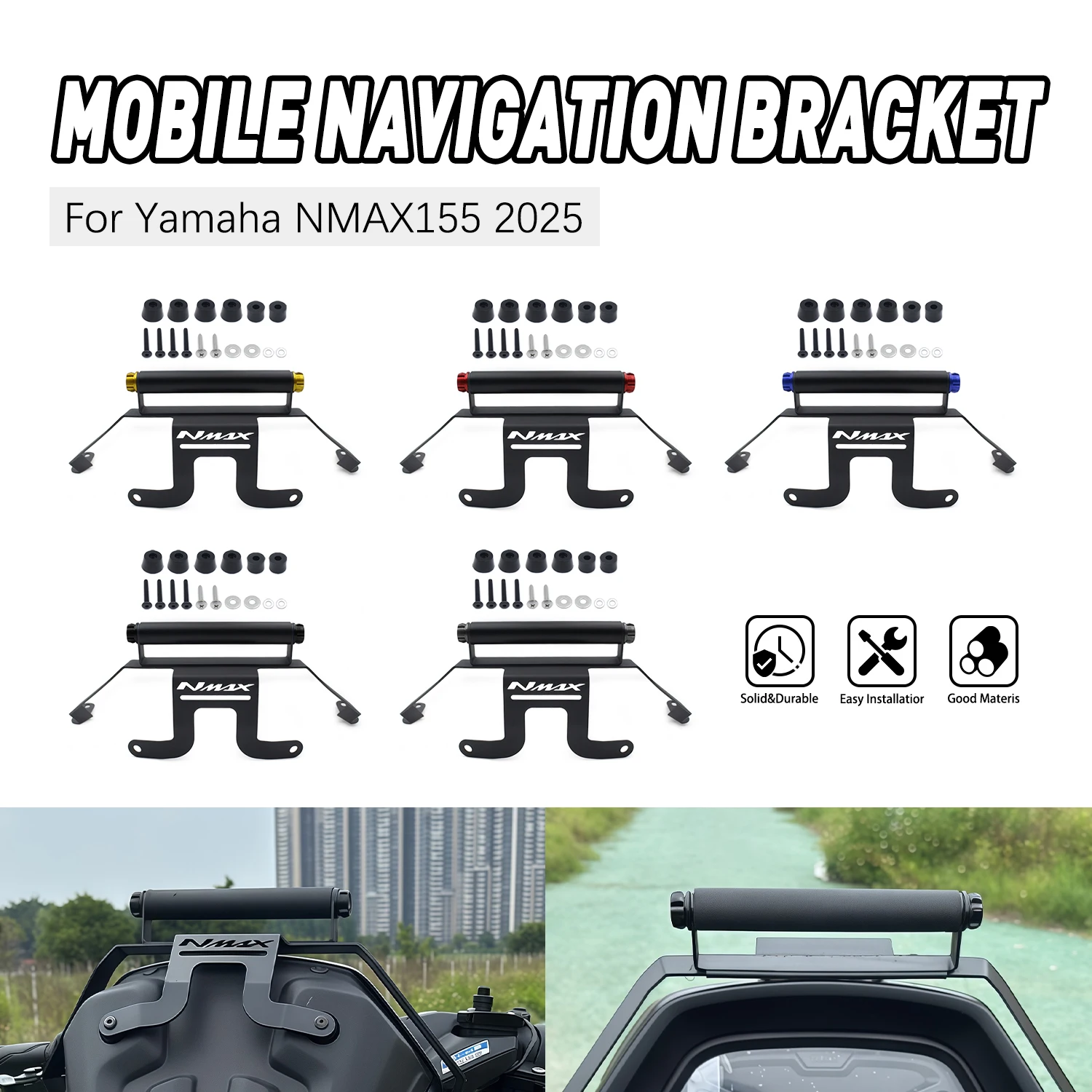 

Mobile Phone GPS Plate Bracket Motorcycle Stand Holder Phone Navigation Bracket For YAMAHA NMAX 155 2025