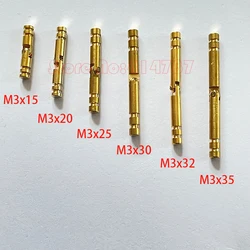 Durable  50pcs M3*32mm  3mm  Brass Barrel Hinge Round Cylindrical Hidden Cabinet Hinges Concealed Invisible Mortise Mount Hinge