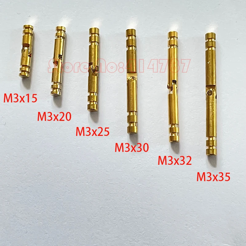 Durable  50pcs M3*32mm  3mm  Brass Barrel Hinge Round Cylindrical Hidden Cabinet Hinges Concealed Invisible Mortise Mount Hinge