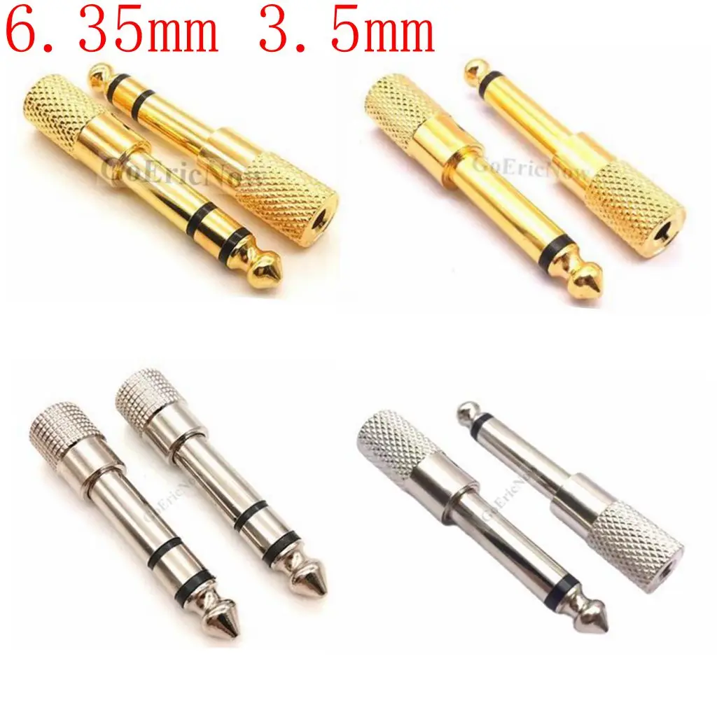 1 قطعة جاك 6.5 6.35 مللي متر ذكر التوصيل إلى 3.5 مللي متر موصل سالب مضخم ضوت سماعات الأذن محول الصوت ميكروفون AUX 6.3 3.5 مللي متر محول #1