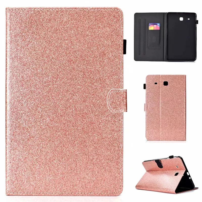 Shinning Glitter Flip Wallet Stand Tablet Cover Coque For Smasung Galaxy Tab E 9.6 Case For Samsung Tab E 9.6 T560 SM-T560 T561