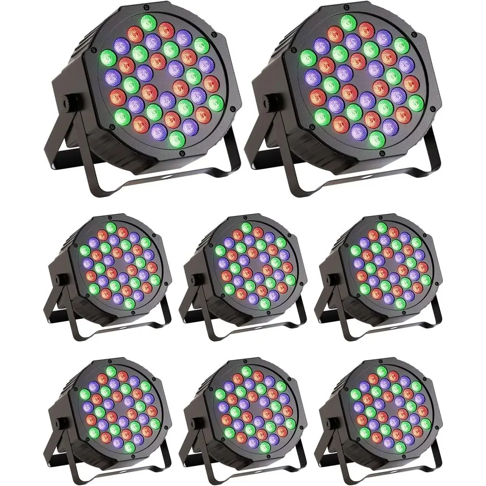 

JAJALUYA LED Par Lights 36 LED Stage Lights 7 es RGB DJ Lights with Sound ted Remote and DMX Control DJ Uplighting or Birthday P