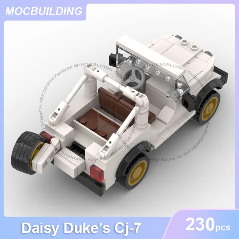 تحديث ديزي Duke's Cj-7 نموذج MOC اللبنات لتقوم بها بنفسك تجميع الطوب جمع عرض ألعاب نقل السيارات الهدايا 230 قطعة