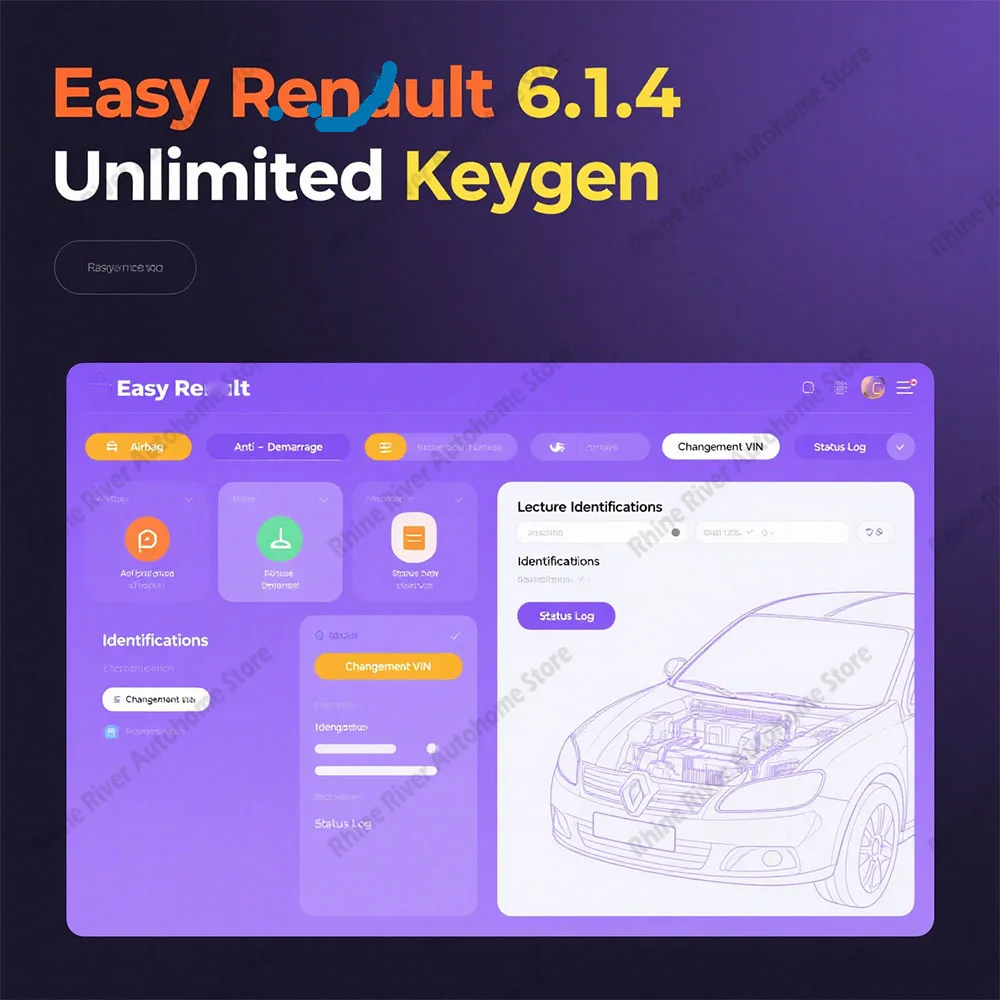 

Easy Re-nault 6.1.4 ECU Programmer Software Compatible with OBDLink Renolink Airbag Crash Data Clearing UCH Cleaner for Re-nault