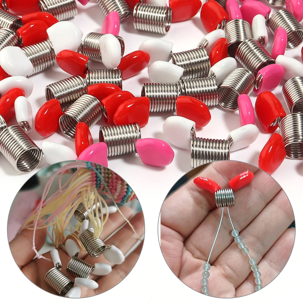 5Pcs Bead Clasp Spring Beading Stopper Spring Clip Creative Bead Wire End Jewelry Making Tool DIY Tool for Handmade Jewelry