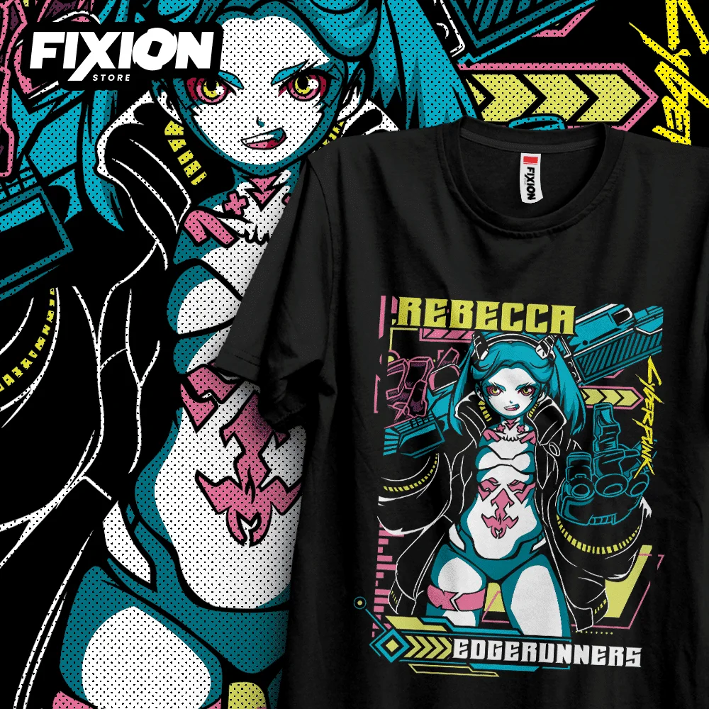 

STICKER A – CYBER Anime T Shirt Manga Gift For Anime Lover All Size Cotton