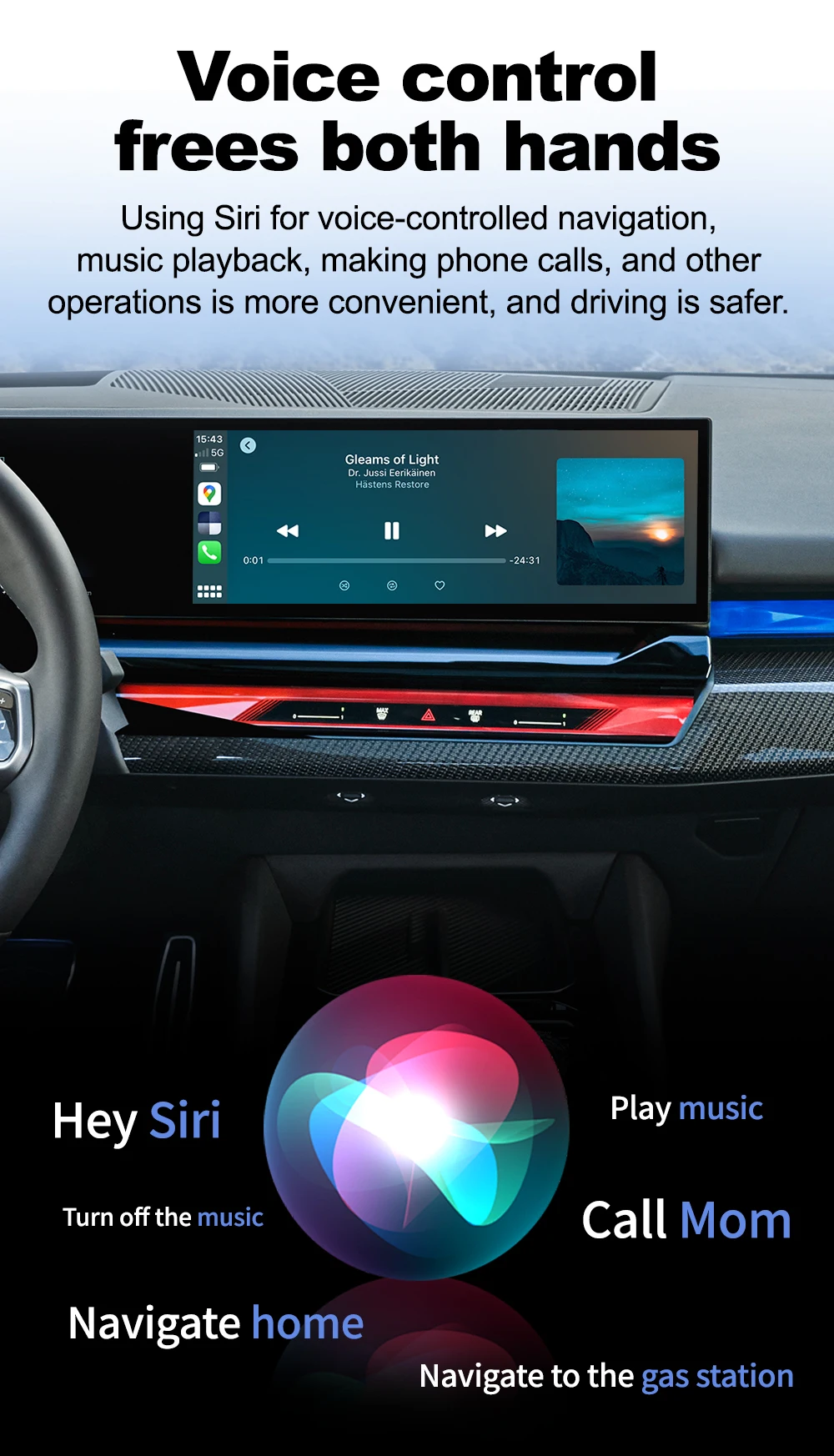 X-YUNS Carplay Adapter Kabellos 2026 AI Box Wireless CarPlay für BMW ID7 ID8 ID9 Android 16 Smart Carplay Adapter Android Auto – Detail 6