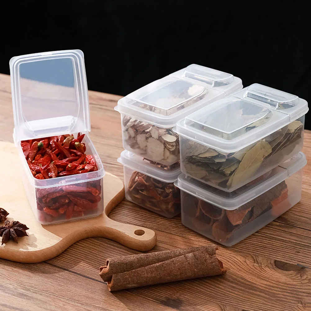

2 pcs Condiment Storage Box Premium Pp Spice Container Kitchen Spice Storage Holder Seasoning Jar Organizer Bucket Pot