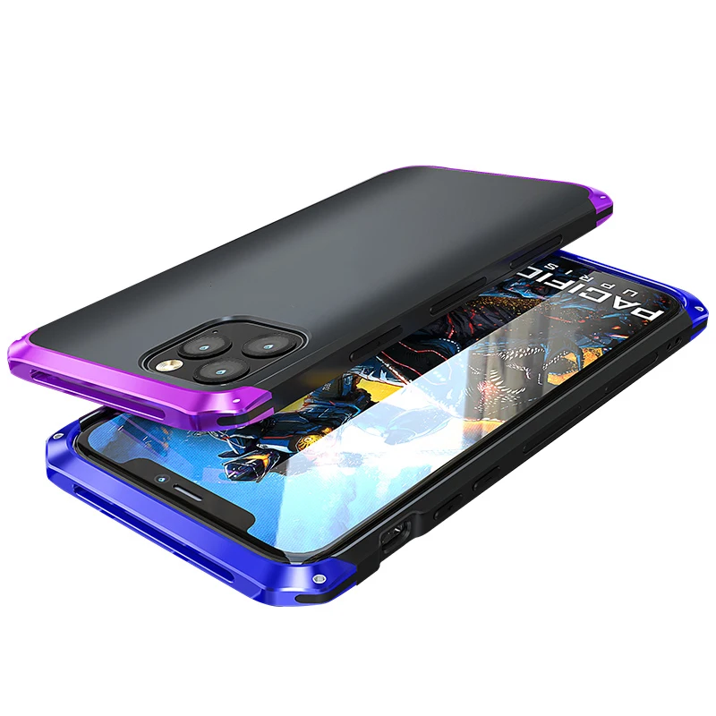 Luxury Shockproof Element Metal Cases For Iphone 13 12 11 Pro Xs Max X Xr Hard Aluminium Alloy Hybrid Plastic Back Cover case