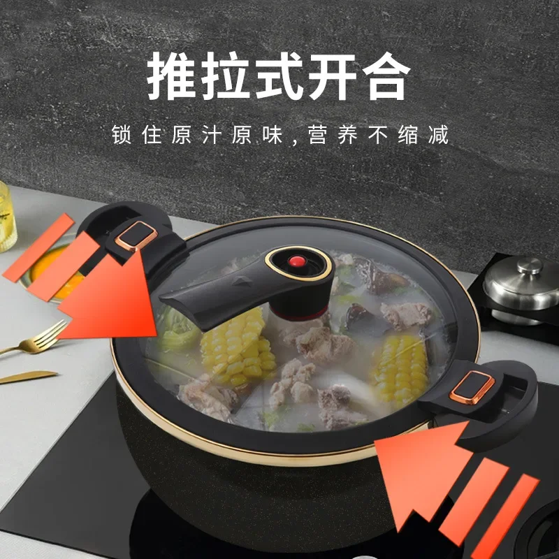 Ceramic enamel micro pressure pot, household multifunctional soup pot, large capacity stew pot, uncoated soup pot  for cooking