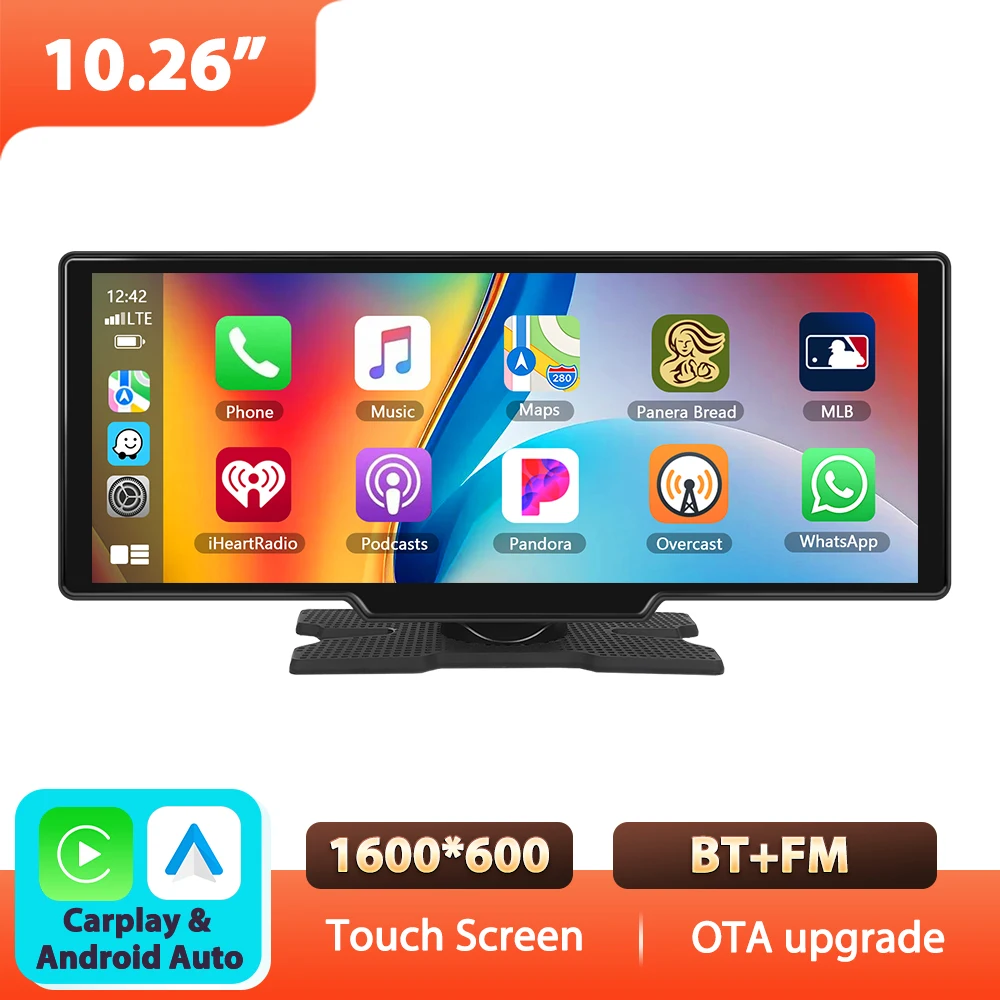 Reproductor multimedia para auto Podofo | pantalla 10, 26", CarPlay, Android Auto 🎵