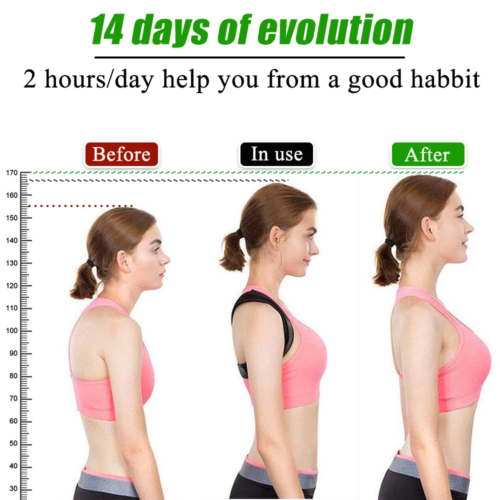 Back Posture Corrector Belt Adjustable Shoulde Neck Spine Reshape Body for Column Posture Correction for Women Men Straightener