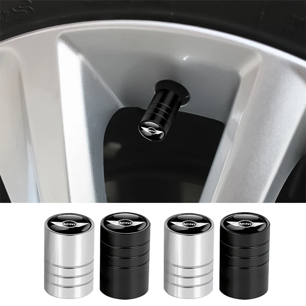 

4PCS For MINI Cooper S JCW WORKS R55 R56 F55 F56 R57 R58 R59 R50 Metal Car Logo Wheel Valve Caps Stem Covers Auto Accessories