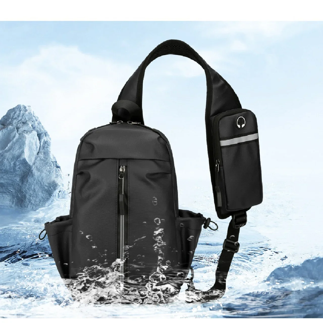 Bolso de pecho impermeable multifuncional para acampar al aire libre, Mochila deportiva de ocio para hombres y mujeres