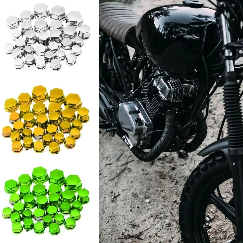 U75E Motorcycle Screw Protective Caps 30Pcs Exterior Decoration Protecting Cover