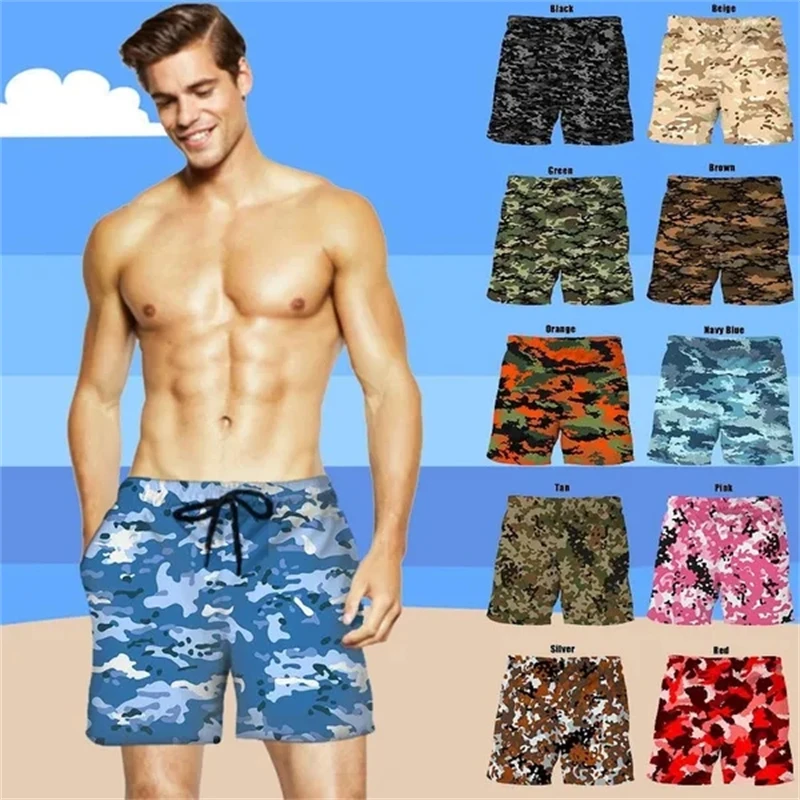 Fashion Camouflage 3d Graphic Hip Hop Shorts Summer Men's Casual Personality Cool Quick-drying Gym Board Shorts Mens Clothes