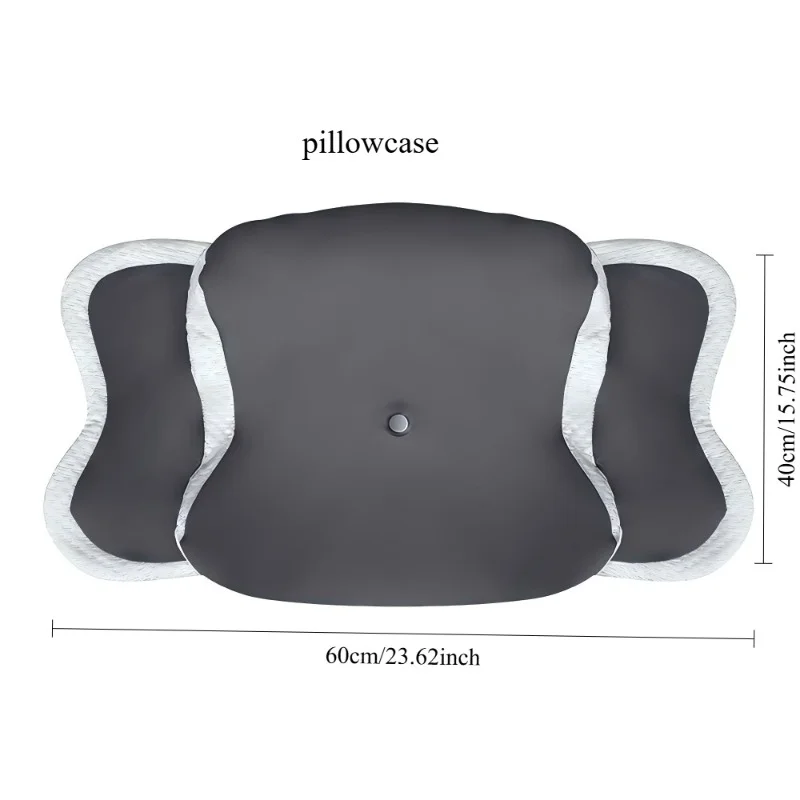 Memory Foam Pillowcase Cervical Pillowcase Pillow Protector Standard Size Only Cooling Fabric Portable Home Use, Pillowcase Only