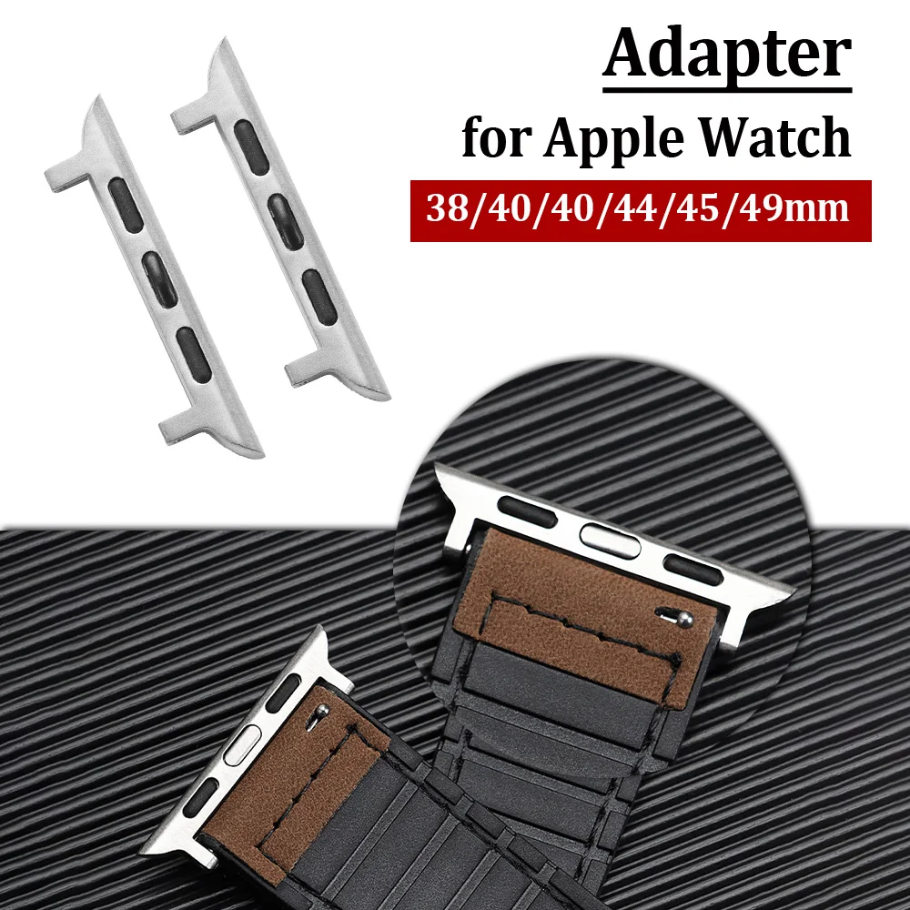 

Stainless Steel Connector for Apple Watch Ultra 2 49mm 44mm 45mm 42mm Strap Adapter for Iwatch 9 8 7 6 5 4 SE 40mm 41mm 38mm