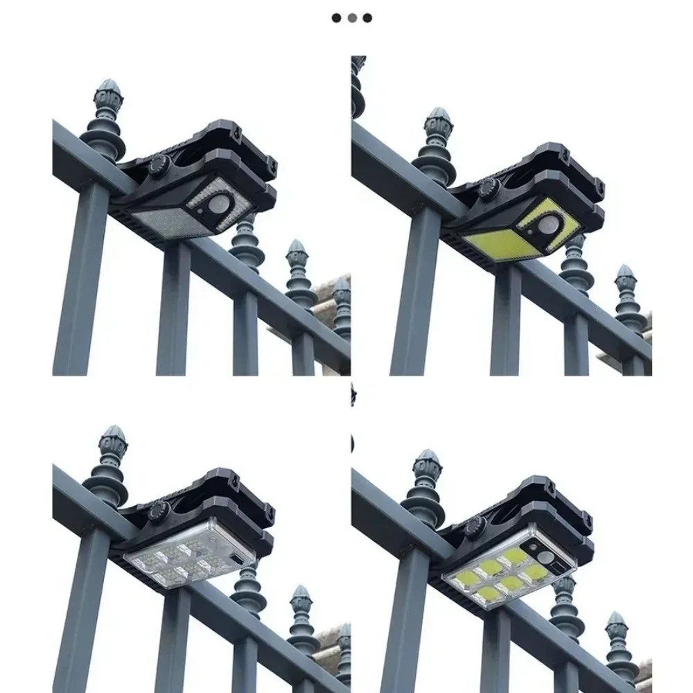 في الهواء الطلق مشبك للطاقة الشمسية ضوء مقاوم للماء محس حركة LED أضواء الحديقة الشمسية الإضاءة الليلية عالية الطاقة التخييم مصباح الجدار الديكور #5