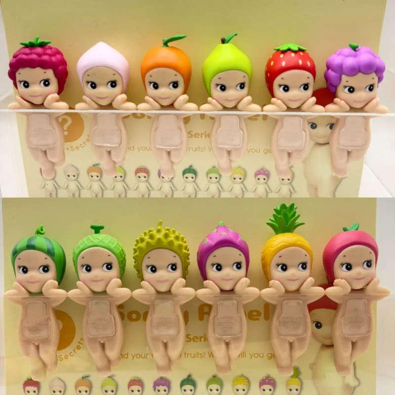 Sonny Angel Mini Ángel con mejilla, caja ciega de fruta, adorno de caja final, decoración para teléfono móvil, Cupido hecho a mano, Anime, juguetes de regalo encantadores