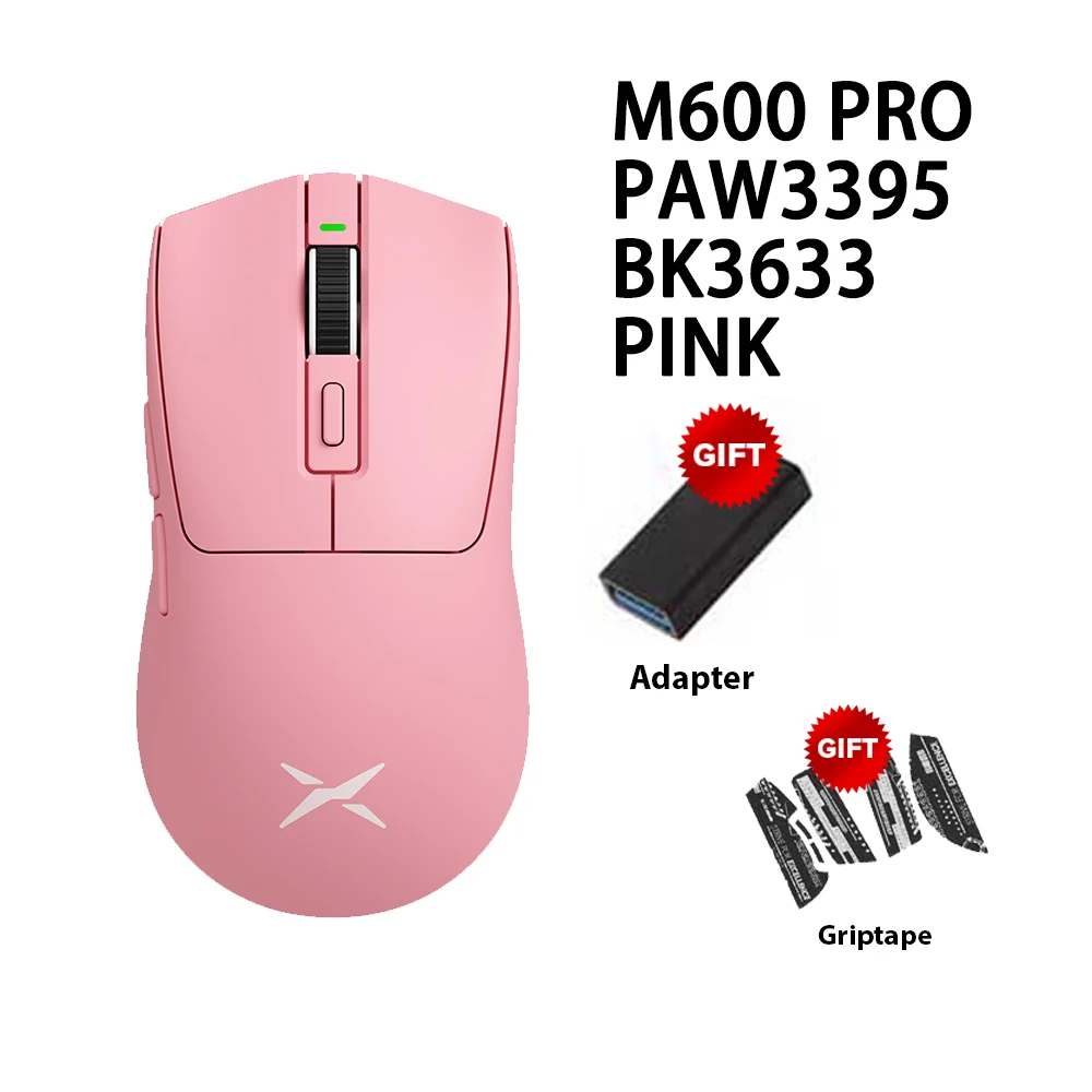 Delux M600 Series Wireless Gaming Mouse 52g Lightweight 2.4G Dual