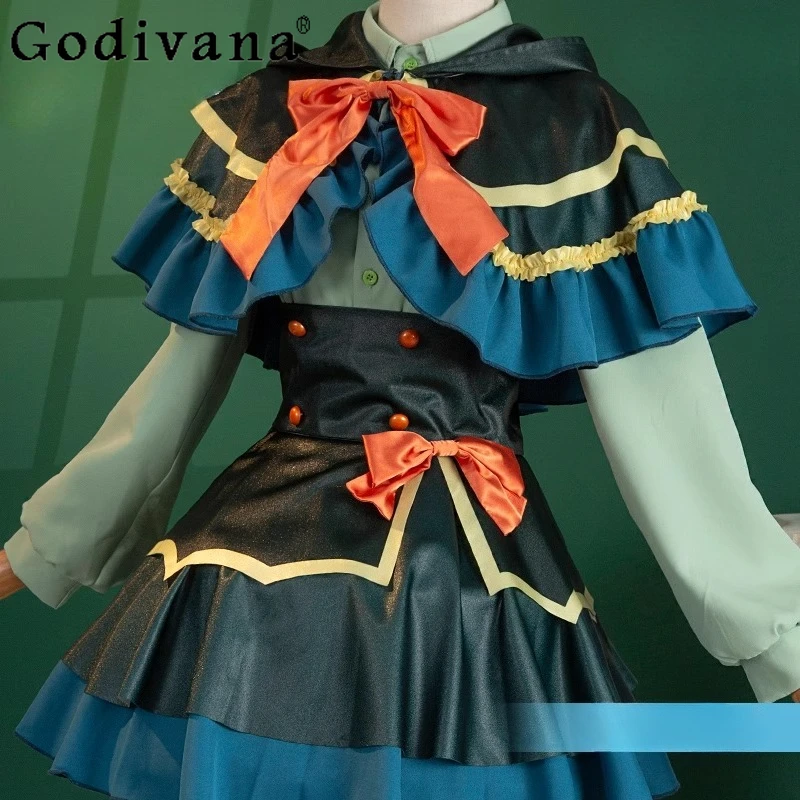 Parrucca del costume cosplay di Halloween Donne adulte Design dell'arco Gonne uniformi Vestito Set di gonne per feste di ruolo di moda femminile