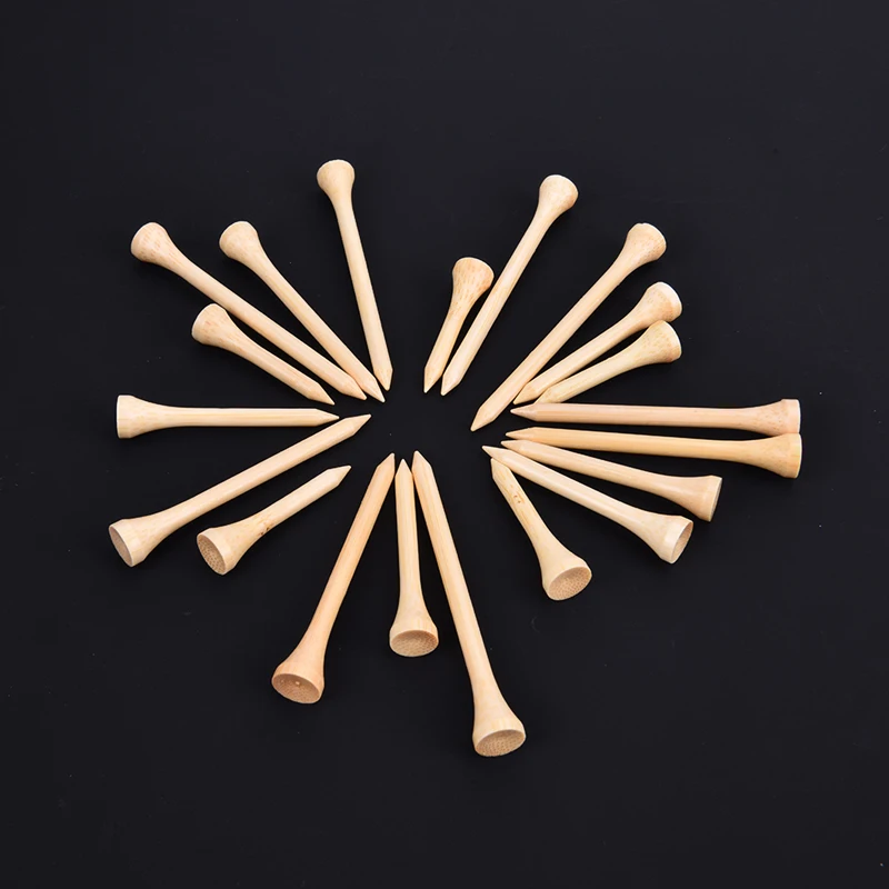 100Pcs/Set Golf Tees Bamboo Tee Golf Balls Holder 4 Size Stronger than Wood Tees