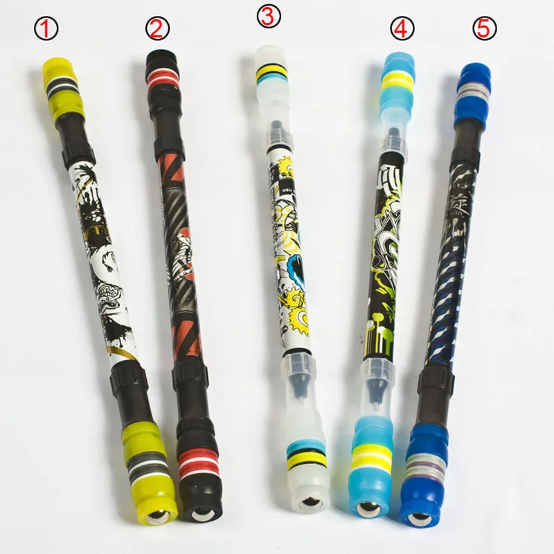 1PC V7-5028 Spinning Pen 20cm Non Slip Rotating Gaming Ballpoint Pen Pro Competition Student Writing Pen Kawaii Stationery