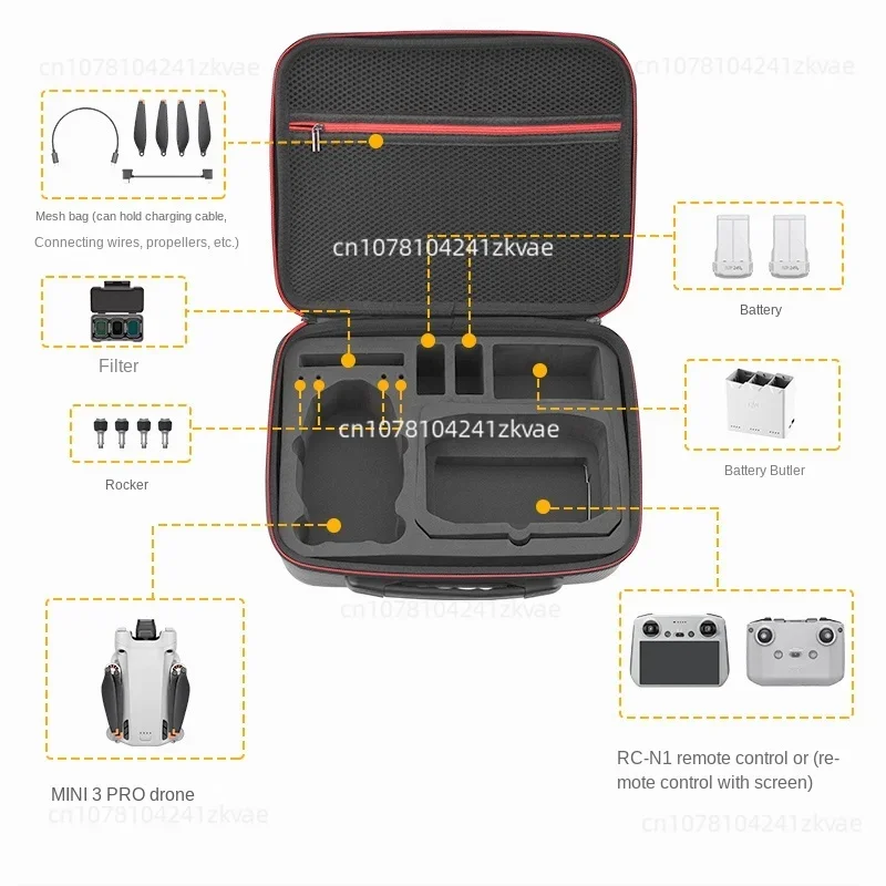 Applicable to Mini 3/3 Pro storage bag, shoulder bag, messenger bag, portable storage case, portable box accessories.