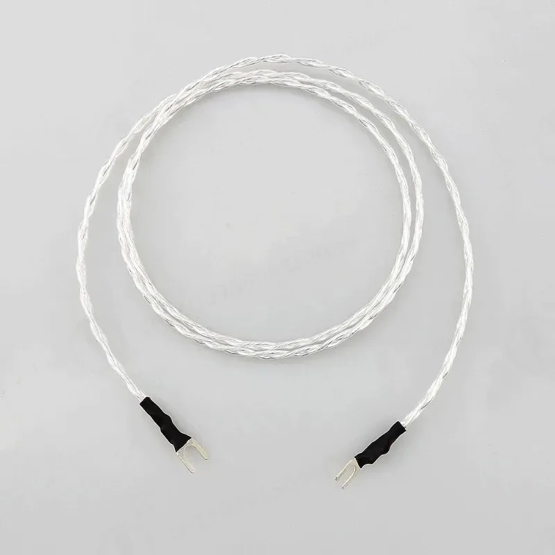 Fever Grade Silver Plated Y Type Ground Cable For LP Turntable Tonearm Amplifier