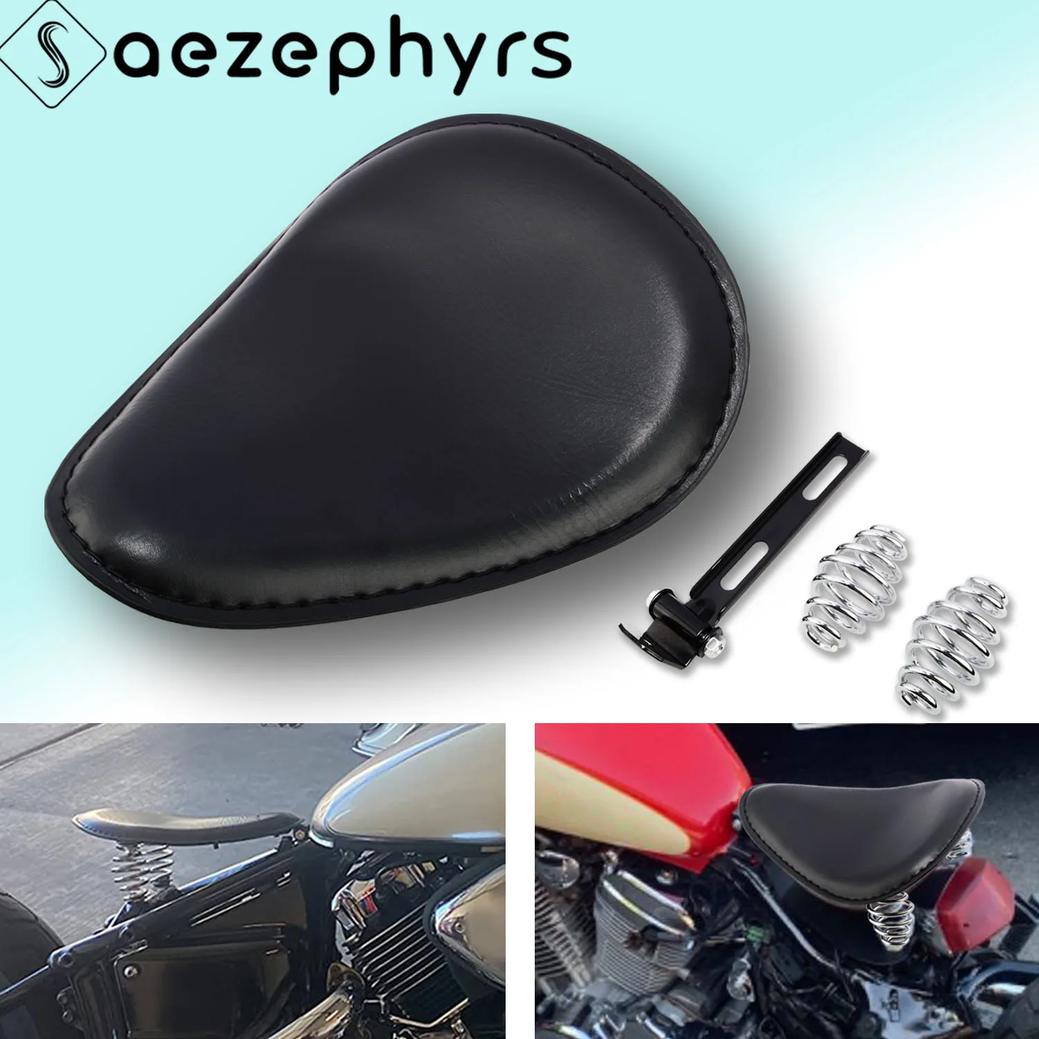 

Motorcycle Solo Seat Leather Saddle Seat Mount Bracket for Harley Honda Yamaha Kawasaki Suzuki Sportster Bobber Chopper Custom