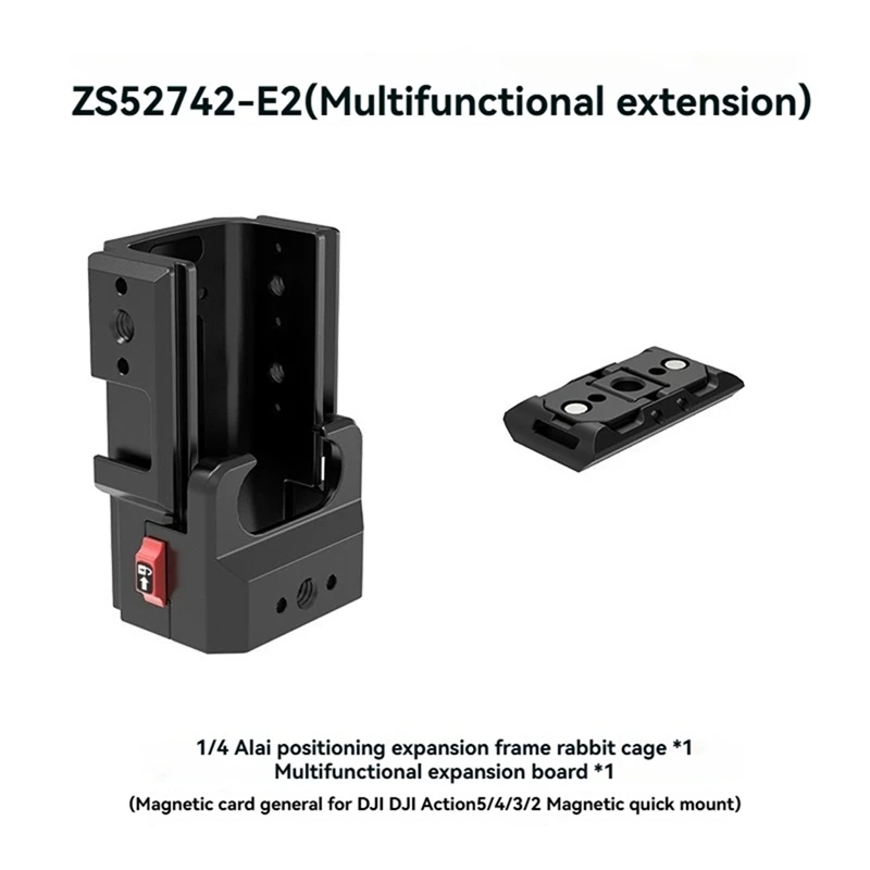 B03B-Protection Frame For DJI OSMO POCKET 3 Extend Adapter With Multi-Function Expansion Board Cold Shoe Mount Housing Shell