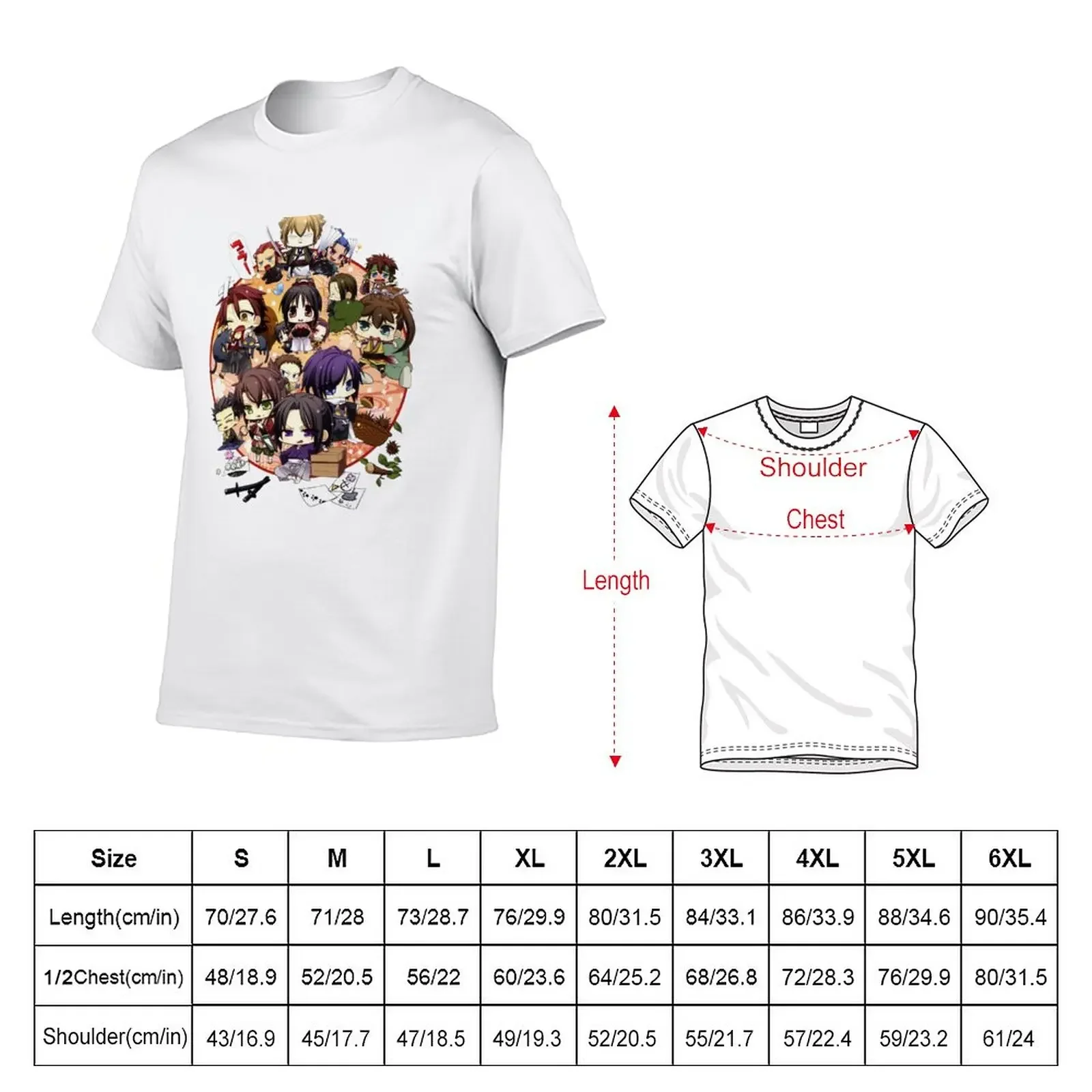 Hakuouki family T-Shirt plus size tops customs design your own tops mens graphic t-shirts big and tall