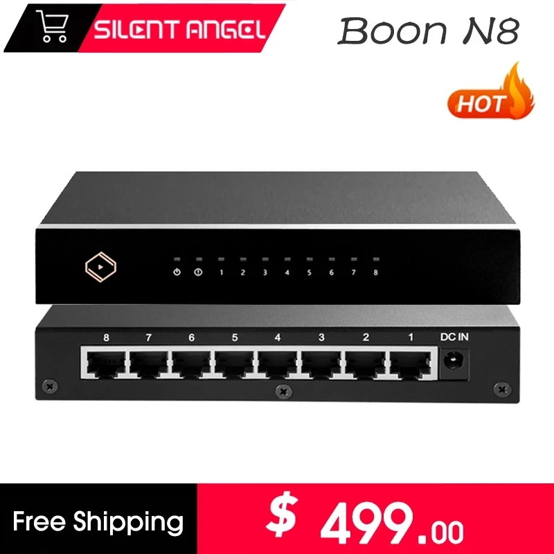 Silent Angel Bonn N8 Audio Grade Network Switch HiFi Low noise Less interference High precision Clock Techniques With For M1T