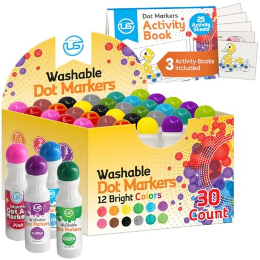 

Dot markers Dot Markers for Toddlers Dot Art Dot Paints Washable for Bingo Daubers Washable Dot Markers Toddler Arts and Crafts