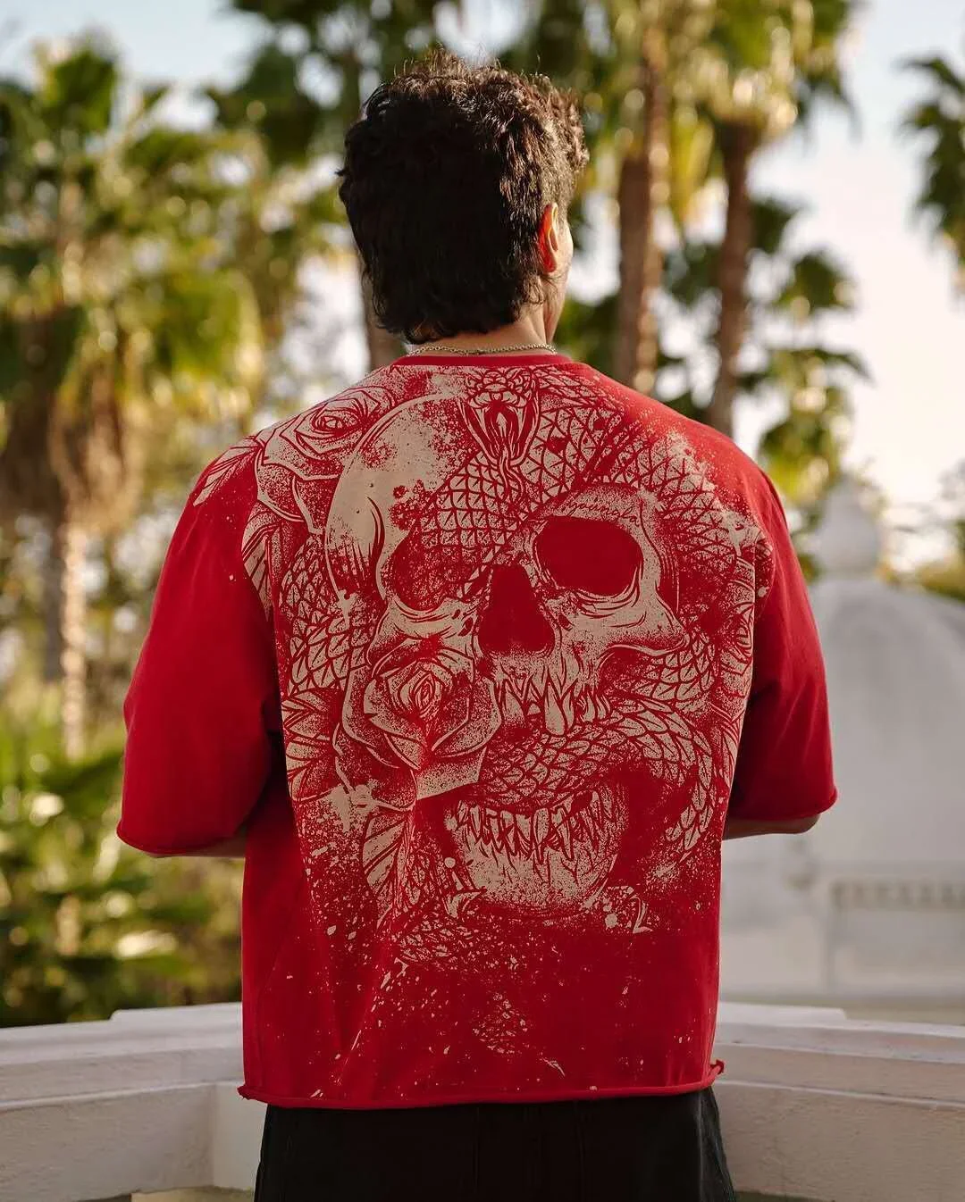 

2025American Hot Fitness Brand Young La Spring Summer Block Print Fitness Sports Commuter Men and Women with The Same T-shirt